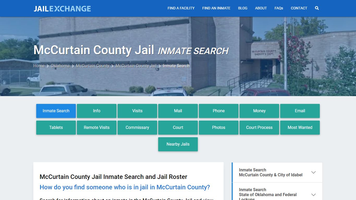 McCurtain County Jail Inmate Search - Jail Exchange